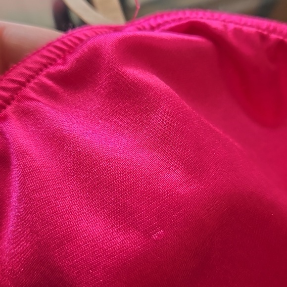 Weissman Turquoise Metallic Sequin w/ Hot Pink Leotard Dance Costume with Belt - Picture 16 of 16